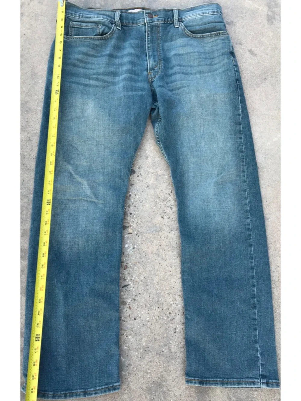 Signature by Levi Strauss & Co Jeans Men 38x32 Blue Denim Straight Faded Stretch
